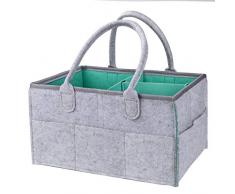 Baby Windel Caddy Organizer Korb Filz Tragbar Kindergarten Tasche groß Auto Travel Storage Bin für Wickelkommode, Beißring, Windel, Lätzchen Dusche Geschenk Korb