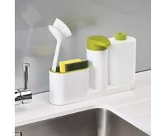 HOTOOLME Spülbecken Organizer für die Küche Ordnungshelfer Spülbecken - perfekt zur Aufbewahrung von Spülmittel, Spülbürste und Spülschwamm