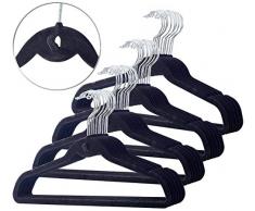 PEARL Bügel: 40er-Set Raumspar-Kleiderbügel, extra schmal (Kleiderbügel rutschfest)