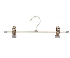 MAWA 0500015052 10 x Hosen - Rock - Kilt Kleiderbügel Stop and Go Clips 40 cm silber