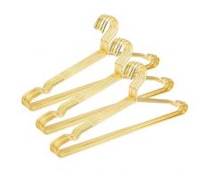 Jetdio 45cm Strong Metal Wire Hangers Kleiderbügel, Kleiderbügel, Standard-Kleiderbügel, Metallbügel, 30er Pack, Gold