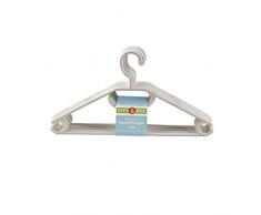 100 Stück qualitativ hochwertige Kunststoff Kleiderbügel Weiß von DIES&DAS mit Antirutschrillen 360 Grad drehbarer Harken Gürtel und Krawattenhalter Hosensteg Bügel Bügelset Garderobenbügel Wäschebügel Universalkleiderbügel