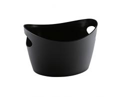 koziol Utensilo 1,5 L Bottichelli S, Kunststoff, solid schwarz, 18,8 x 23 x 13 cm