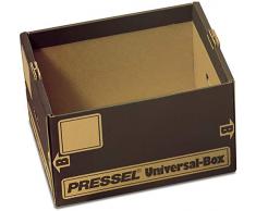 Pressel® Archivbox Universal, Wellpappe, 34 x 44 x 26,5 cm, braun (10 Stück), Sie erhalten 1 Packung á 10 Stück