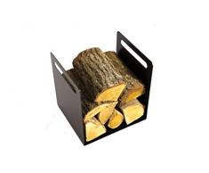 tradeNX Holz- und Zeitschriftenkorb aus Metall – Praktischer Korb für Zeitschriften, Handtücher, Kaminholz & Co in modernem, schlichtem Design