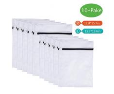 Eyscoco Wäschesack, 10 Stück Wäschesäcke Für Waschmaschine, Wiederverwendbare Wäschebeutel Reise, Mit Mesh-Wäschebeutel Mit Reißverschluss Für Kleidung,Blusen,BHS,Unterwäsche Und Babykleidung Usw