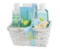 Freida & Joe - Bade Geschenkset in weißem Weidekorb