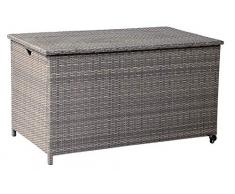 acamp Universalbox Havanna Kissenbox Gartentruhe grau meliert Polyesterinnentasche