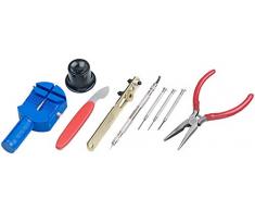 AGT Uhrmacherset: Uhrmacherwerkzeug-Set, 9-teilig, Profi-Qualität, Aufbewahrungsbox (Uhrmacher Werkzeug Set)