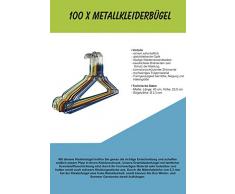 RSR Hangers 100 Metallkleiderbügel Drahtbügel Kleiderbügel Hosenbügel Blusenbügel Hemdenbügel Bunt gemischt
