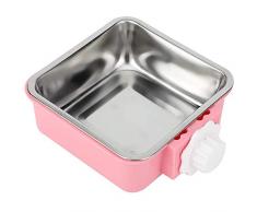 CXD Edelstahl Hängende Hundenäpfe, Abnehmbare Näpfe Zum Aufhängen Kiste Hundenapf Edelstahl Wassernahrungsmittelfutterschale Käfig Korbschale Für Katzenwelpen,1