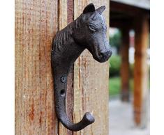 ODDO Europäische Haken Antik Gusseisen Krawattenbügel Nostalgie Wandaufhänger Kleiderhaken Haken Pferd Haken