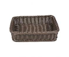 Dosige Korb Rattankorb Weidenkorb Einkaufskorb Picknickkorb Tragekorb Vollweide 30 × 20 × 10cm Sammlung Geschenkkorb Korb Rattankorb für Brot Obst Snacks