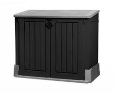 Koll Living Mülltonnenbox/Aufbewahrungsbox mit 845 L Fassungsvermögen - 130 x 74 x 110 cm - Gartengeräte regensicher verstauen oder Mülltonnen unauffällig unterbingen - abschließbar