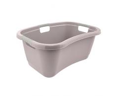 keeeper Ergonomische Wäschewanne, Anti-Rutsch-Softgriffe, 50 l, Janne, Grau