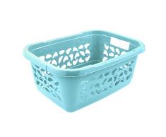 keeeper Wäschekorb, Luftdurchlässiges Dekor, 32 l, Jost, Hellblau