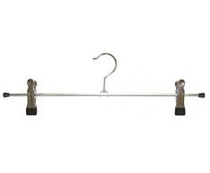 10 Stück Klammerbügel mit GROSSEN Klammern, Hosenbügel, Rockbügel, 40 cm