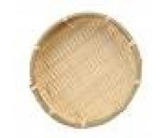 Sharplace Korb Schale Sieb, Gastrotauglich, Rund, Durchmesser: 16/13 cm, Bambus, Natur - Holzfarbe, 13 × 2 cm