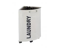 Wenko 62100100 Wäschesammler Tresco-/Wäschekorb Fassungsvermögen: 50 l, 33 x 60 x 33 cm, beige