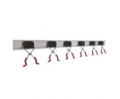 BRUNS SB6.10A Universal-Gerätehalter-Set, 6 Halter und Schiene, 1 m