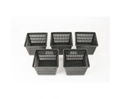 Inter Flower - 5er Set L Pflanzkörbe Wasserpflanzen 18x18x12cm/für Gartenteich - gut geeignet für Teichplfanzen wie Seerosen/Kunststoff/Teichpflanzen Korb, Gartenteich Wasserpflanzen