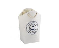Wenko 62000100 Wäschesammler Sylt-/Wäschekorb, Shopper Fassungsvermögen: 58 l, 53 x 60 x 25 cm, beige