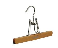 10 x pieperconcept Hosenbügel Union 3, Buche gedämpft und poliert, Hosenspanner, Hosenklemmbügel,
