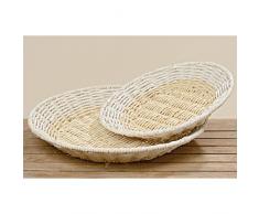 Schale Dekoschale Korb 50cm creme - natur
