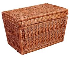 Korbtruhe rechteckig, braun, T 41cm x B 64cm x H 40cm