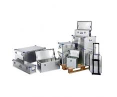 ZARGES Aluminium-Universalbox - Inhalt 27 l - Außenmaß LxBxH 400 x 300 x 340 mm - Alu-Box Alu-Kiste Aluminiumkiste Aluminiumkisten Box Eurobox Kiste Kiste Aluminium Kisten Aluminium Mehrwegbox Transport-Behälter Transport-Stahlbox Transport-Stahlboxen