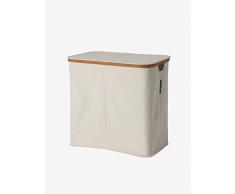 ABOUT YOU Wäschekorb Sorter mit 2 Fächern | Wäsche Sortierer | Wäschekorb Organizer | Wäsche Trennung | Organisation (Beige)