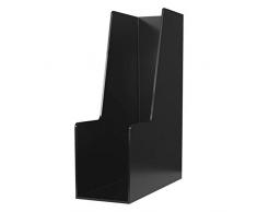 Lsmaa Magazinhalter - Datei-Halter-Organisator Magazine Rack File Storage, ideal for Desktop Regal, zu Hause oder Büro-Dunkel-Grau (Color : Dark Gray)