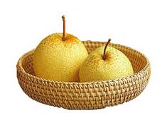 YUNB Woven-Speicher-Korb Rattan-Korb Desktop Storage Woven Korb Weidenkorb Holzkorb