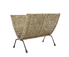 Homestyle4u 1830, Zeitungsständer Modern, Seegras Geflochten, Natur