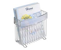 InterDesign 33350EU Rain Zeitschriftenhalter, durchsichtig / chrom