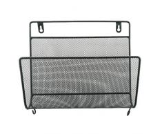 VANKOA Zeitungsständer Wand Metall Magazinhalter Wandzeitungshalter Zeitschriftenständer Zeitschriften Wandhalter - Schwarz