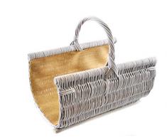 PM24 Kaminholzkorb Rattankorb Weidenkorb Stabiler Tragekorb für Holz verstärkt mit Jutefutter geflochten K12-453_1_K_W