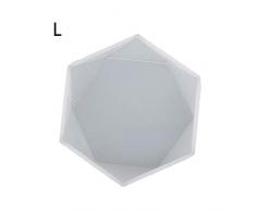 Ningye rechteckige, achteckige Untersetzer-Formen, übergroße Schmuck-Vitrine, transparente, flexible Silikon-Formen B