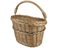 KLICKfix Farradtasche Weidenkorb Mini Lenkerkorb, Braun, 13 Liter