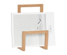 Magazinhalter/Zeitschriftenhalter/Zeitschriftenständer für Wandmontage in Eiche Natur mit 17cm Breite und 10cm Tiefe - Ordnungshelfer im Alltag, ideal für Wohnzimmer, Küche, Flur/Diele.