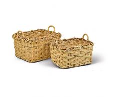 Kaminkorb rechteckig, braun, T 50cm x B 40cm x H 33/40cm