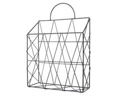 ZGYQGOO Zeitungsständer Zeitungsständer im nordischen Stil Office Family Magazine Organizer Zeitschriftenablage Desktop Rack Metall (Farbe: Schwarz)