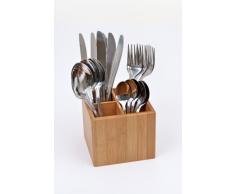 GRÄWE Bambus-Aufbewahrungsbox mit Unterteiler, 12 × 12 x 10 cm