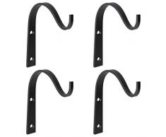 SNOWINSPRING H？Ngende Korb Halterungen Schmiede Eisen Wand Haken für Pflanz Laternen Mantel, Set Von 4