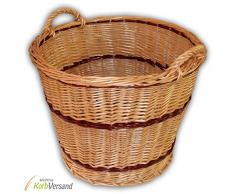 KORBVERSAND XXL Kaminkorb - 56x56x45 - Groß - Holzkorb Kamin Korb Erntekorb Kartoffelkorb Weidenkorb