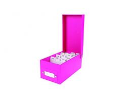 Rosa Lernbox DIN A8 - Karteikasten / Allzweckbox - 400 Karteikarten pink