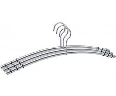 Momex 3 Metall Kleiderbügel hochwertige & robuste Premium Kleiderbügel aus Edelstahl rostfrei und rutschfest [3 Stück]