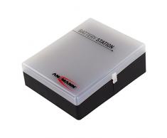 ANSMANN Batteriebox für AAA Micro, AA Mignon & 9V Block Akkus und Batterien - Praktische Akkubox zum Schutz & Transport für 48 Accus - Batterie Box & Akku Box zur Aufbewahrung