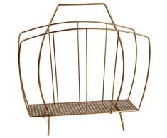 Bada Bing Zeitungsständer Metall Gold Optik 40 x 40 cm Zeitschriften Zeitung Aufbewahrung Retro Design Deko 70er Hochwertige Verarbeitung 08