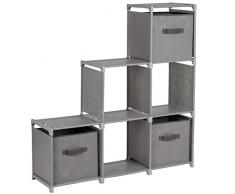 Stahl Faltregal Stoffregal Campingküche Campingschrank Camping Zubehör Zelt Möbel Raumteiler Outdoor Küche Schrank Faltbar Zeltschrank Reiseküche Grau Vorzelt Regal 3 Schubfächer Aufbewahrung